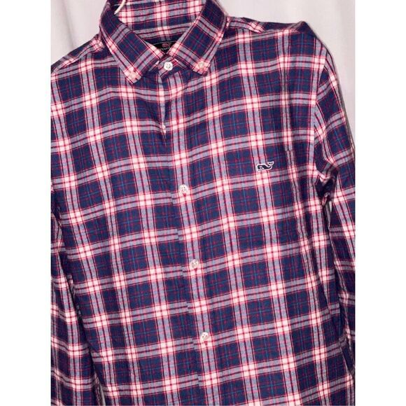 GREAT CONDITION Vineyard Vines Men Plaid Performance Flannel Classic Fit Tucker - Picture 2 of 7